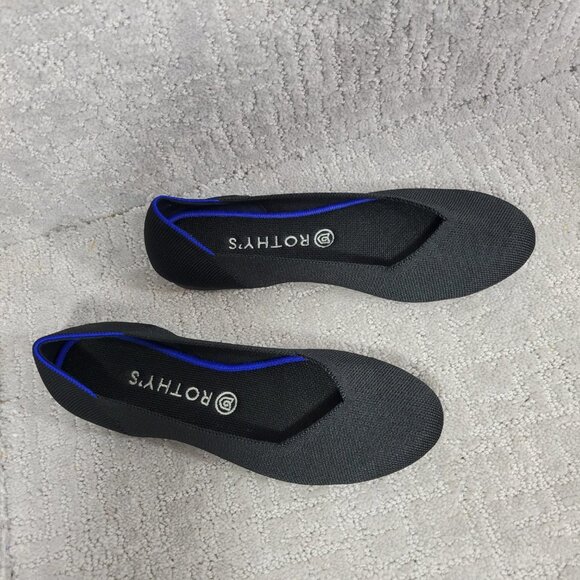 Rothy's The Flats Women's US 10 Black Solid Round Toe Slip On Ballet Shoes - Picture 8 of 9